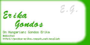 erika gondos business card